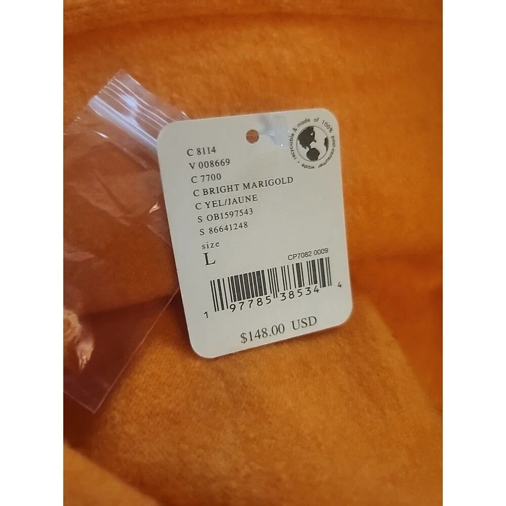 FREE PEOPLE Women’s Luna Pullover‎ Crewneck Sweater Marigold Orange Sz L NWT D30